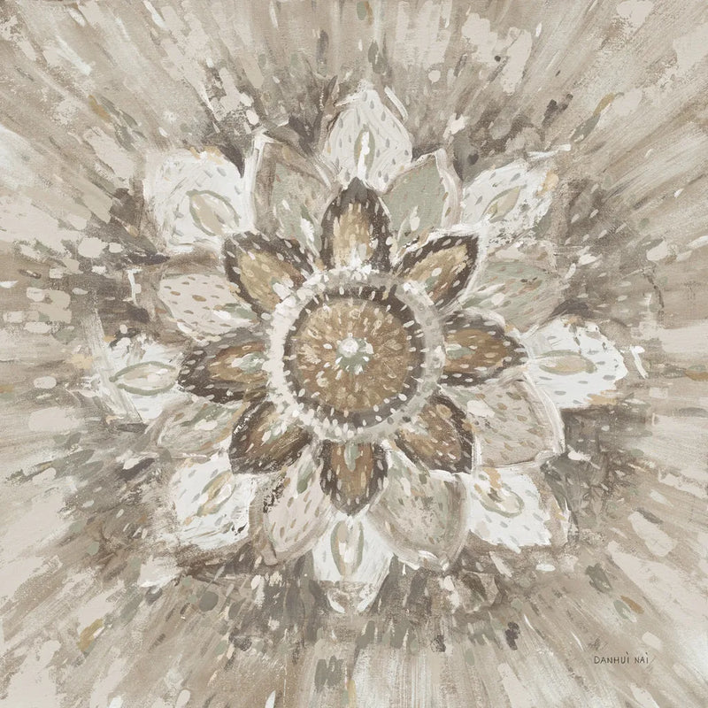 Spice Mandala Neutral by Danhui Nai. SKU 77425a. Archival Giclee Fine art print for wall decor.
