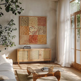 Spiced Up by Danhui Nai. Shown in a natural wood frame in a cozy modern living room. Available as an archival giclee rolled canvas, fine art paper, or poster print. SKU 2805a.