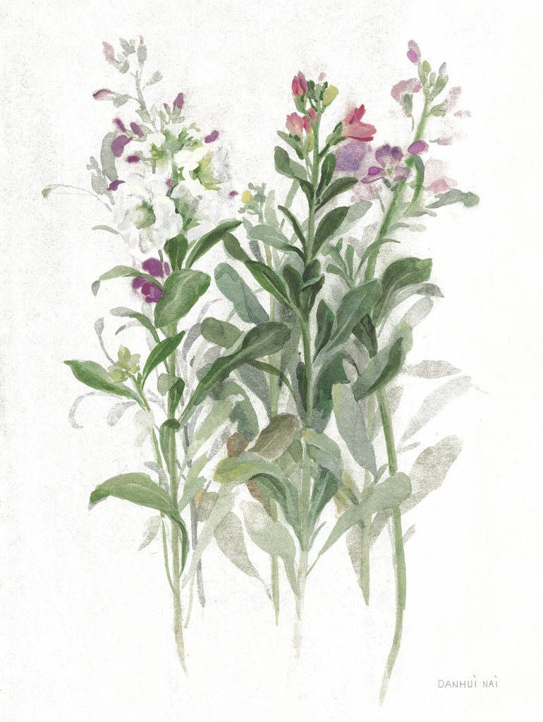 Sprigs of June I White by Danhui Nai