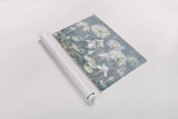 Spring Blossoms II Slate Blue by Danhui Nai. shown as a rolled paper print. Available as archival giclee rolled canvas, fine art paper, or poster print. SKU 85447i.