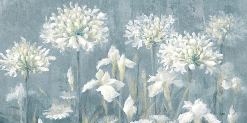 Spring Blossoms II Slate Blue Crop by Danhui Nai