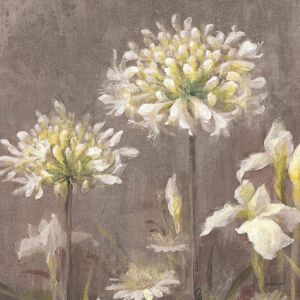 Spring Blossoms Neutral III by Danhui Nai. SKU 22144a. Archival Giclee Fine art print for wall decor.