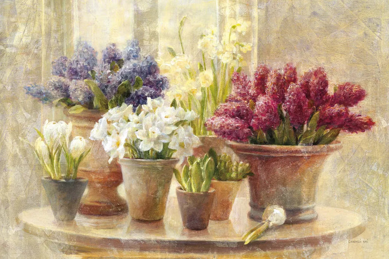 Spring Bulb Still Life by Danhui Nai. SKU 5443i. Archival Giclee Fine art print for wall decor.