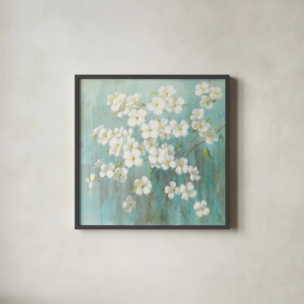 Spring Dream by Danhui Nai. Shown in a sleek black glass frame for a contemporary gallery look. Available as an archival giclee rolled canvas, fine art paper, or poster print. SKU 24863a.