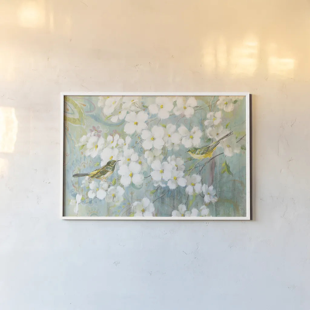 Spring Dream II by Danhui Nai. shown as a paper print in a white frame. Available as a archival giclee rolled canvas, fine art paper, or poster print. SKU 24926i.