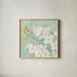 Spring Dream III by Danhui Nai. Shown in a natural wood glass frame for a timeless modern aesthetic. Available as an archival giclee rolled canvas, fine art paper, or poster print. SKU 24927a.