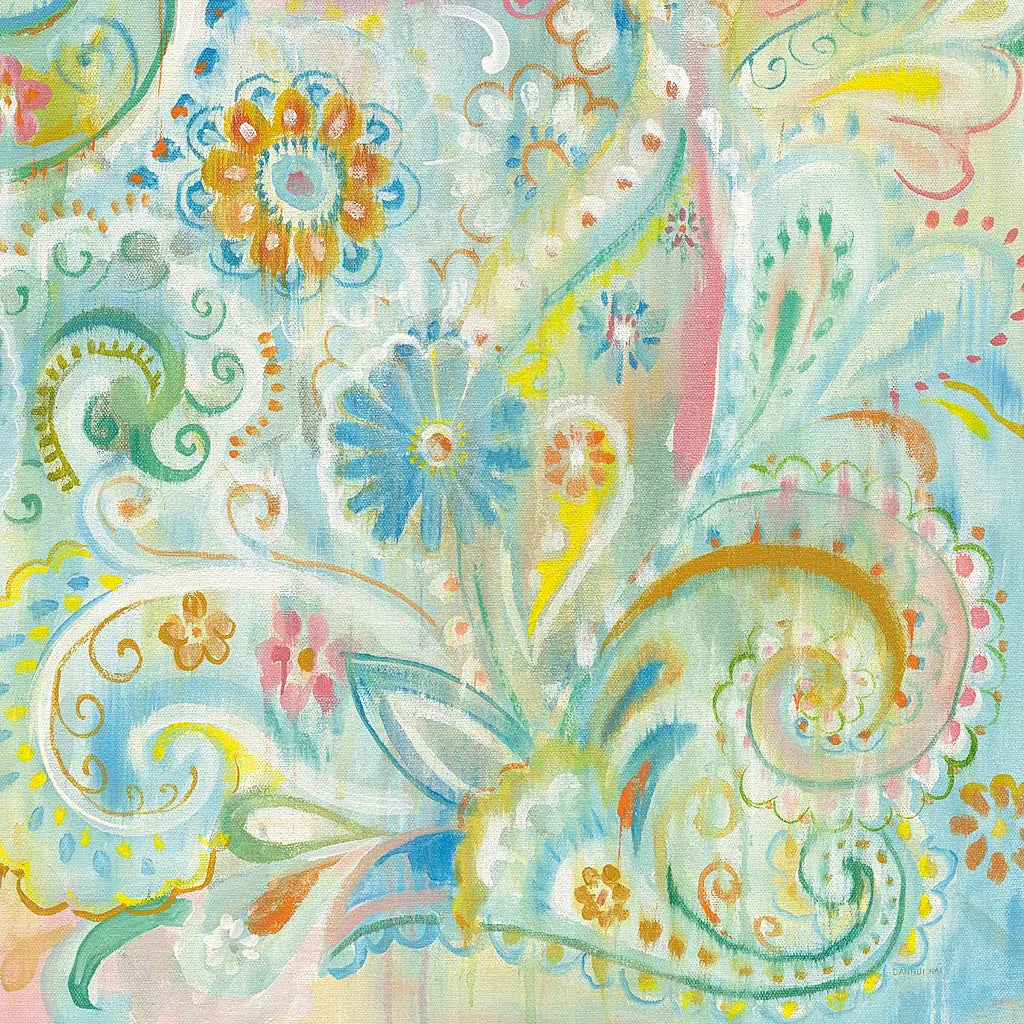 Spring Dream Paisley III by Danhui Nai. SKU 24934a. Archival Giclee Fine art print for wall decor.