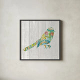 Spring Dream Paisley X by Danhui Nai. Shown in a sleek black glass frame for a contemporary gallery look. Available as an archival giclee rolled canvas, fine art paper, or poster print. SKU 24941a.