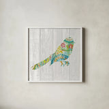 Spring Dream Paisley X by Danhui Nai. Shown in a crisp white glass frame for a clean and minimalist style. Available as an archival giclee rolled canvas, fine art paper, or poster print. SKU 24941a.
