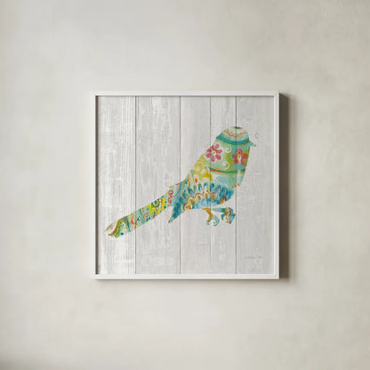 Spring Dream Paisley X by Danhui Nai. Shown in a crisp white glass frame for a clean and minimalist style. Available as an archival giclee rolled canvas, fine art paper, or poster print. SKU 24941a.