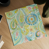 Spring Dream Paisley XII by Danhui Nai. Shown as a detailed flat fine art print, highlighting archival giclee quality. Available as an archival giclee rolled canvas, fine art paper, or poster print. SKU 27810a.