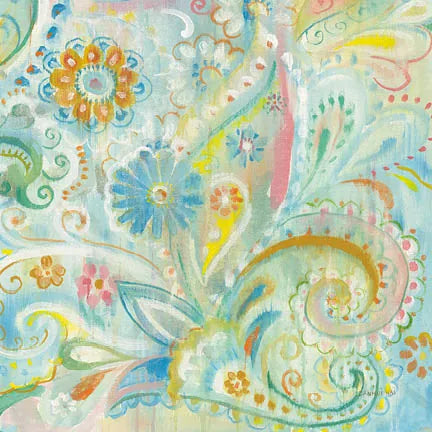 Spring Dream Paisley XIII by Danhui Nai. SKU 27811a. Archival Giclee Fine art print for wall decor.