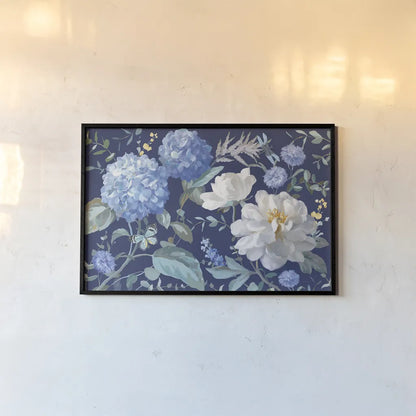 Spring Morning Blooms I by Danhui Nai. shown as a paper print in a black flame. Available as a archival giclee rolled canvas, fine art paper, or poster print. SKU 85084i.