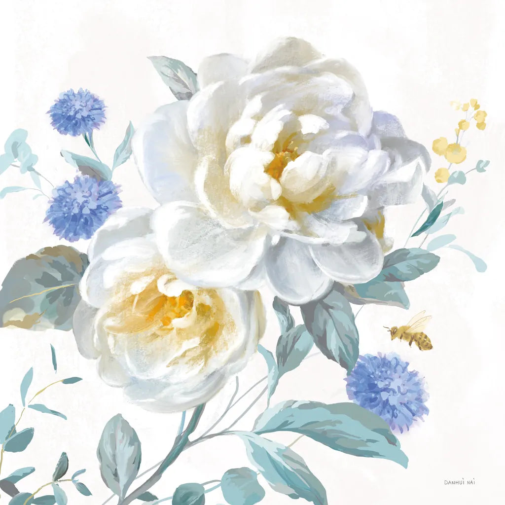 Spring Morning Blooms V by Danhui Nai. SKU 85088a. Archival Giclee Fine art print for wall decor.