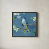 Spring in the Neighborhood III by Danhui Nai. Shown in a sleek black glass frame for a contemporary gallery look. Available as an archival giclee rolled canvas, fine art paper, or poster print. SKU 54803a.