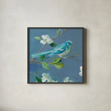 Spring in the Neighborhood IV by Danhui Nai. Shown in a sleek black glass frame for a contemporary gallery look. Available as an archival giclee rolled canvas, fine art paper, or poster print. SKU 54804a.
