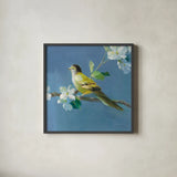 Spring in the Neighborhood V by Danhui Nai. Shown in a sleek black glass frame for a contemporary gallery look. Available as an archival giclee rolled canvas, fine art paper, or poster print. SKU 54805a.