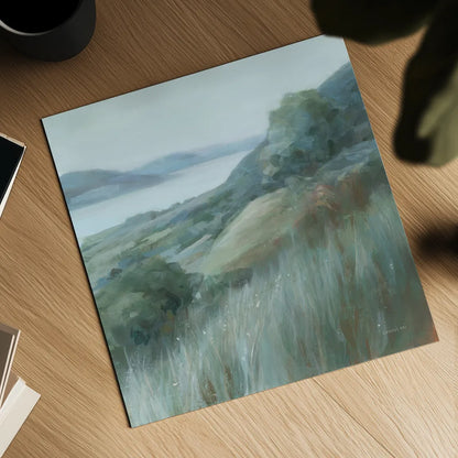 Stillness Hill by Danhui Nai. Shown as a detailed flat fine art print, highlighting archival giclee quality. Available as an archival giclee rolled canvas, fine art paper, or poster print. SKU 81742a.