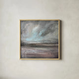 Stormy Skies by Danhui Nai. Shown in a natural wood glass frame for a timeless modern aesthetic. Available as an archival giclee rolled canvas, fine art paper, or poster print. SKU 89863a.