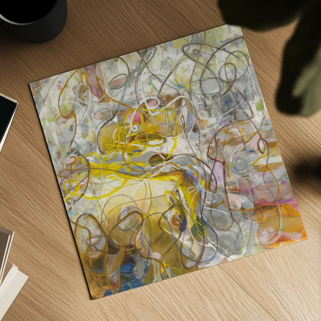 Strings of Light II by Danhui Nai. Shown as a detailed flat fine art print, highlighting archival giclee quality. Available as an archival giclee rolled canvas, fine art paper, or poster print. SKU 69230a.