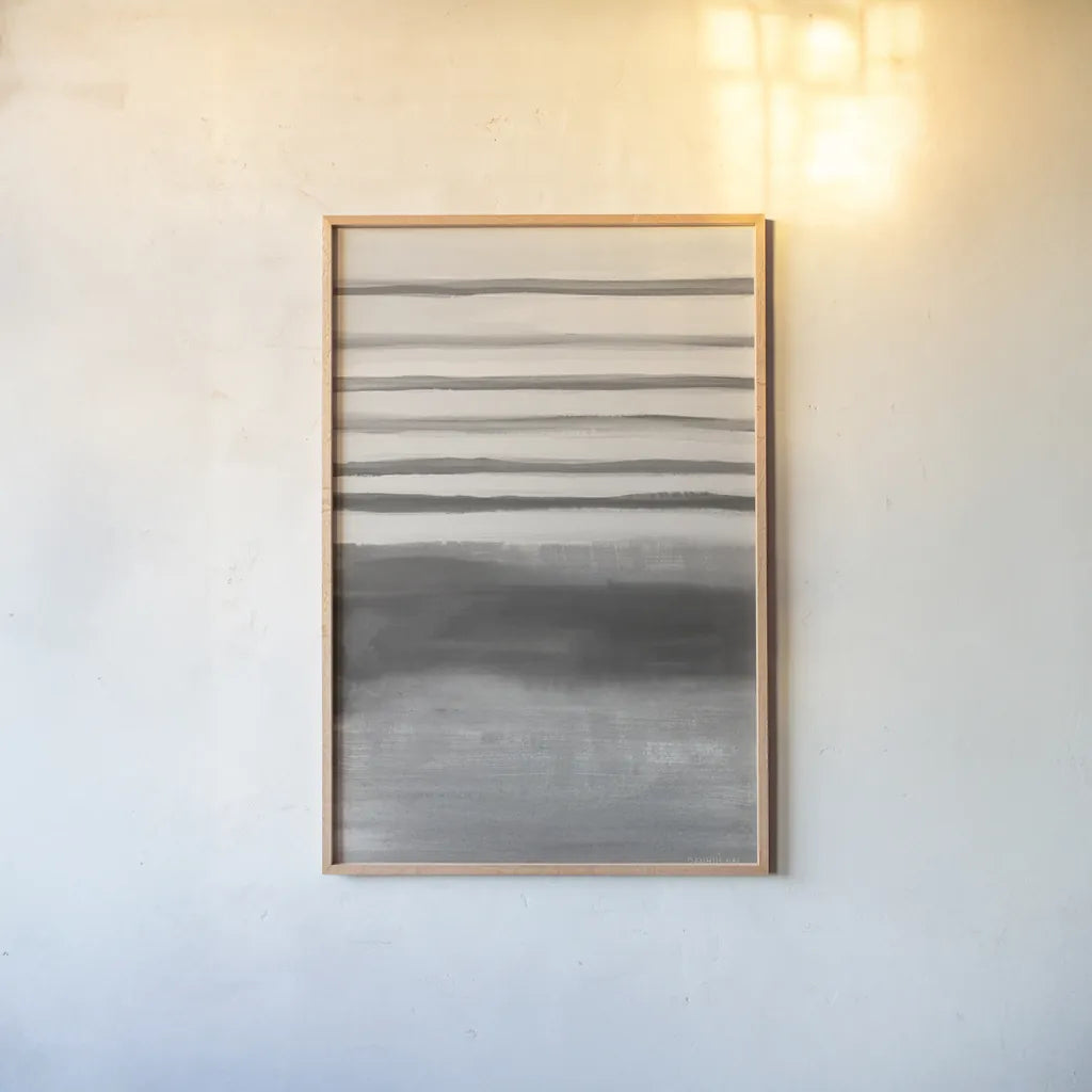 Study in Gray II by Danhui Nai. shown as a paper print in a natural frame. Available as a archival giclee rolled canvas, fine art paper, or poster print. SKU 77154h.
