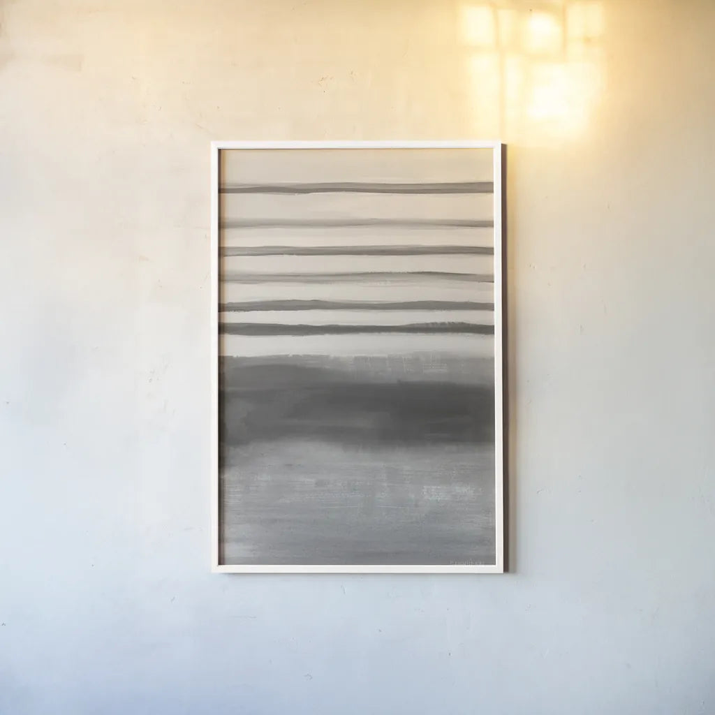 Study in Gray II by Danhui Nai. shown as a paper print in a white frame. Available as a archival giclee rolled canvas, fine art paper, or poster print. SKU 77154h.