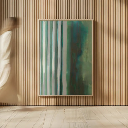 Study in Green I by Danhui Nai. shown as over sized large wall art. Available as an archival giclee rolled canvas, fine art paper, or poster print. SKU 76107h.