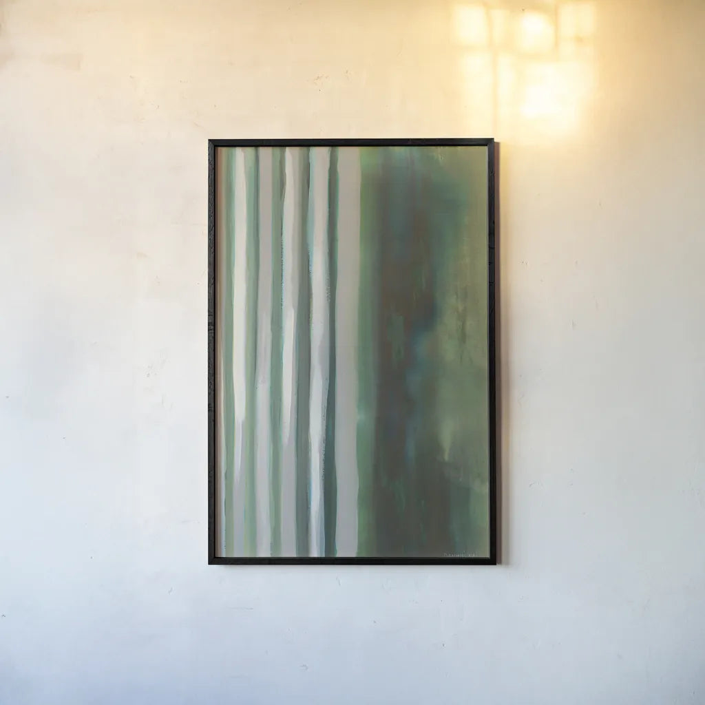 Study in Green I by Danhui Nai. shown as a paper print in a black flame. Available as a archival giclee rolled canvas, fine art paper, or poster print. SKU 76107h.
