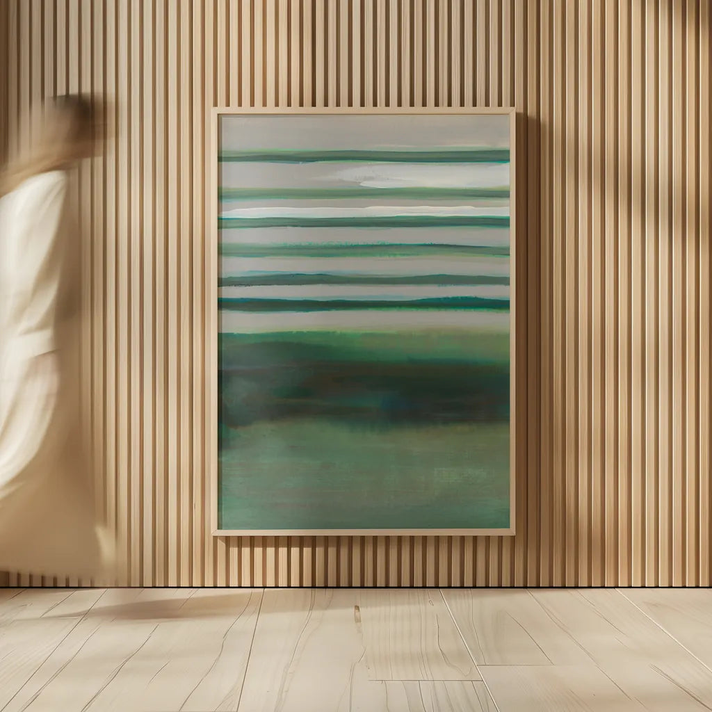 Study in Green II by Danhui Nai. shown as over sized large wall art. Available as an archival giclee rolled canvas, fine art paper, or poster print. SKU 76108h.