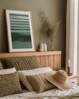 Study in Green II by Danhui Nai. shown as a paper print in a natural frame. Available as a archival giclee rolled canvas, fine art paper, or poster print. SKU 76108h.