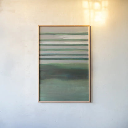 Study in Green II by Danhui Nai. shown as a paper print in a natural frame. Available as a archival giclee rolled canvas, fine art paper, or poster print. SKU 76108h.