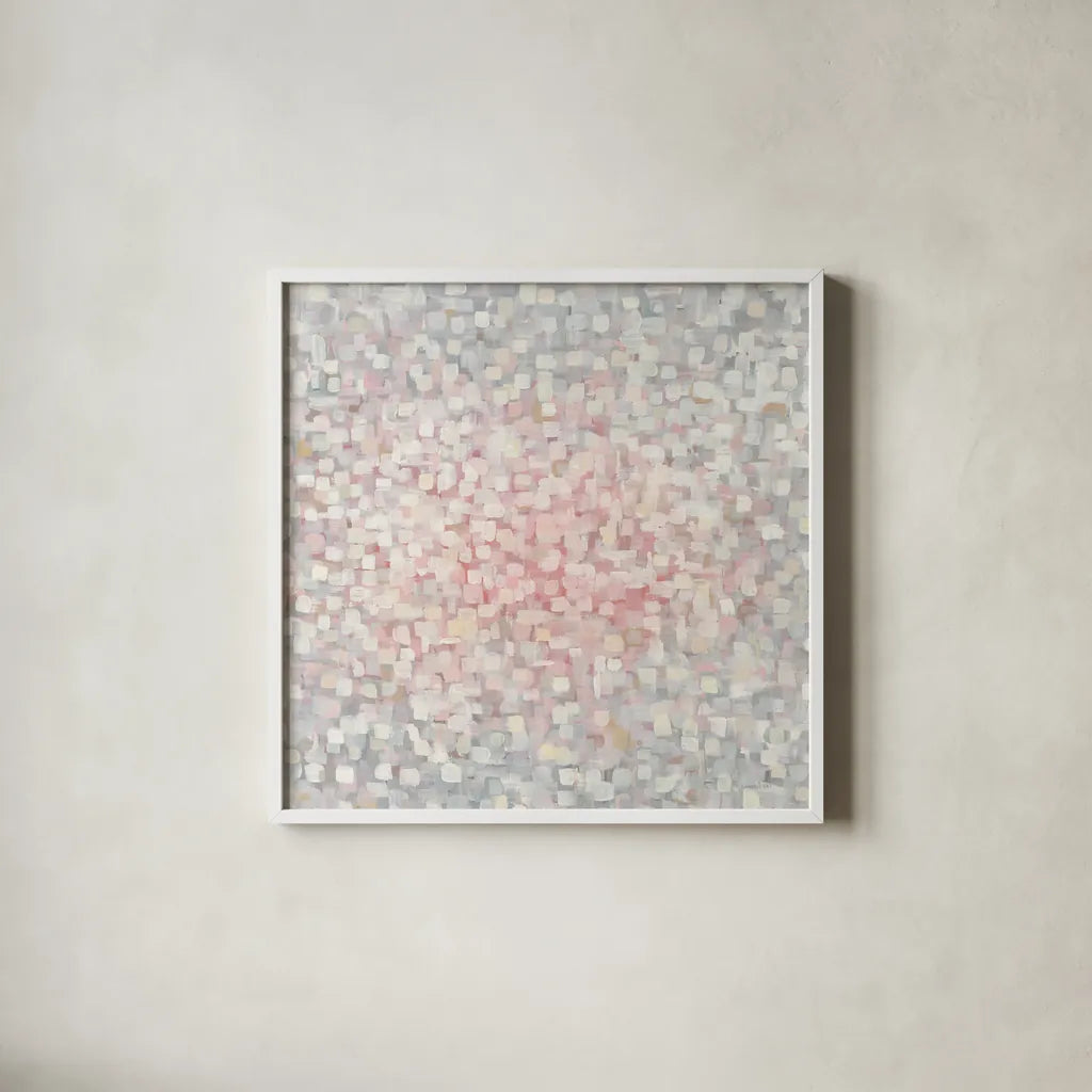 Subtlety Crop by Danhui Nai. Shown in a crisp white glass frame for a clean and minimalist style. Available as an archival giclee rolled canvas, fine art paper, or poster print. SKU 39369a.