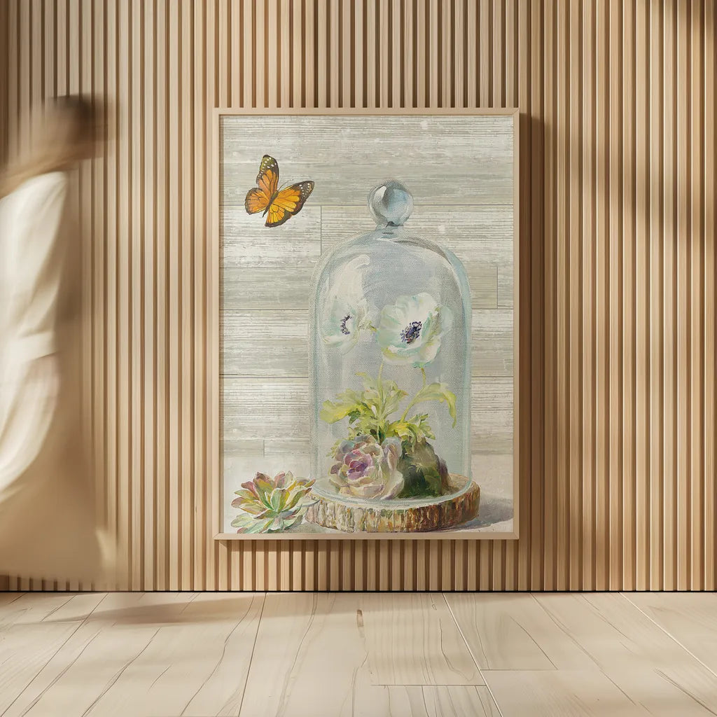 Succulent Garden I Crop by Danhui Nai. shown as over sized large wall art. Available as an archival giclee rolled canvas, fine art paper, or poster print. SKU 30465h.