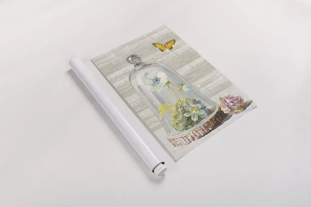 Succulent Garden II Crop by Danhui Nai. shown as a rolled paper print. Available as archival giclee rolled canvas, fine art paper, or poster print. SKU 30466h.