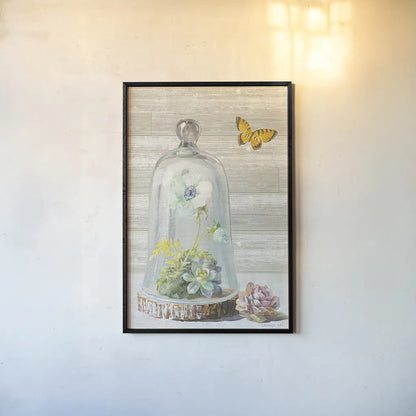 Succulent Garden II Crop by Danhui Nai. shown as a paper print in a black flame. Available as a archival giclee rolled canvas, fine art paper, or poster print. SKU 30466h.