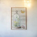 Succulent Garden II Crop by Danhui Nai. shown as a paper print in a natural frame. Available as a archival giclee rolled canvas, fine art paper, or poster print. SKU 30466h.