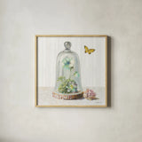 Succulent Garden II Sage by Danhui Nai. Shown in a natural wood glass frame for a timeless modern aesthetic. Available as an archival giclee rolled canvas, fine art paper, or poster print. SKU 63068a.