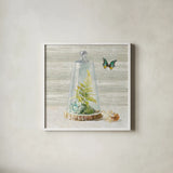 Succulent Garden IV by Danhui Nai. Shown in a crisp white glass frame for a clean and minimalist style. Available as an archival giclee rolled canvas, fine art paper, or poster print. SKU 24521a.