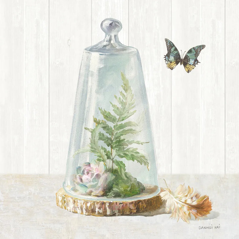 Succulent Garden IV Sage by Danhui Nai. SKU 63069a. Archival Giclee Fine art print for wall decor.