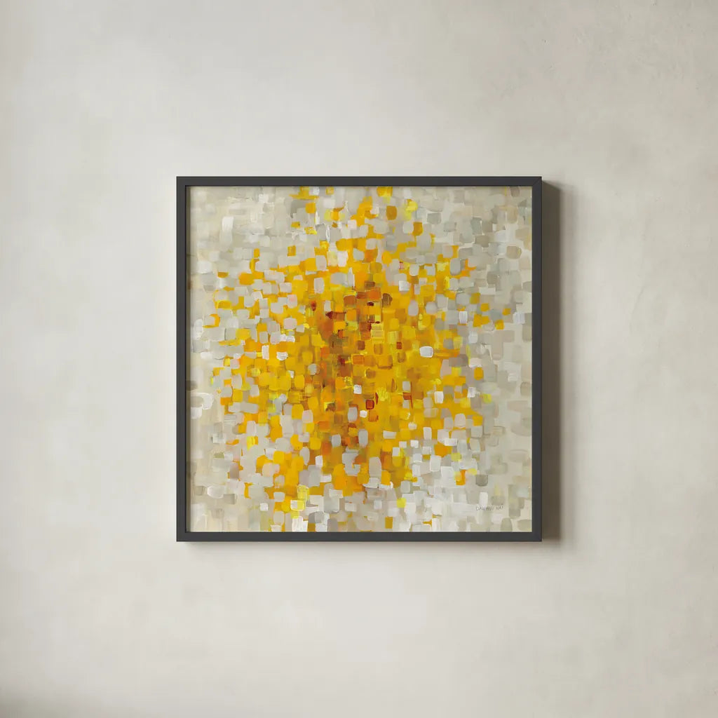 Summer Blocks by Danhui Nai. Shown in a sleek black glass frame for a contemporary gallery look. Available as an archival giclee rolled canvas, fine art paper, or poster print. SKU 34627a.