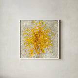 Summer Blocks by Danhui Nai. Shown in a crisp white glass frame for a clean and minimalist style. Available as an archival giclee rolled canvas, fine art paper, or poster print. SKU 34627a.