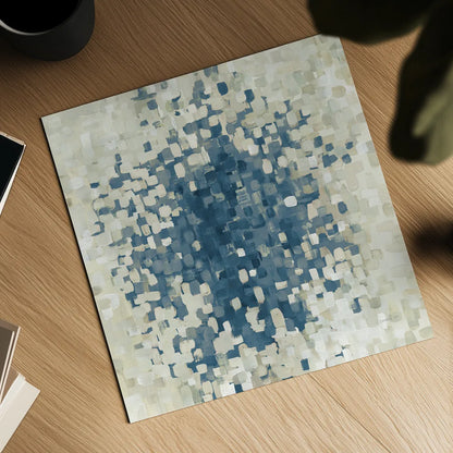 Summer Blocks Blue by Danhui Nai. Shown as a detailed flat fine art print, highlighting archival giclee quality. Available as an archival giclee rolled canvas, fine art paper, or poster print. SKU 35821a.