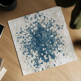 Summer Blocks Blue Sand by Danhui Nai. Shown as a detailed flat fine art print, highlighting archival giclee quality. Available as an archival giclee rolled canvas, fine art paper, or poster print. SKU 56962a.