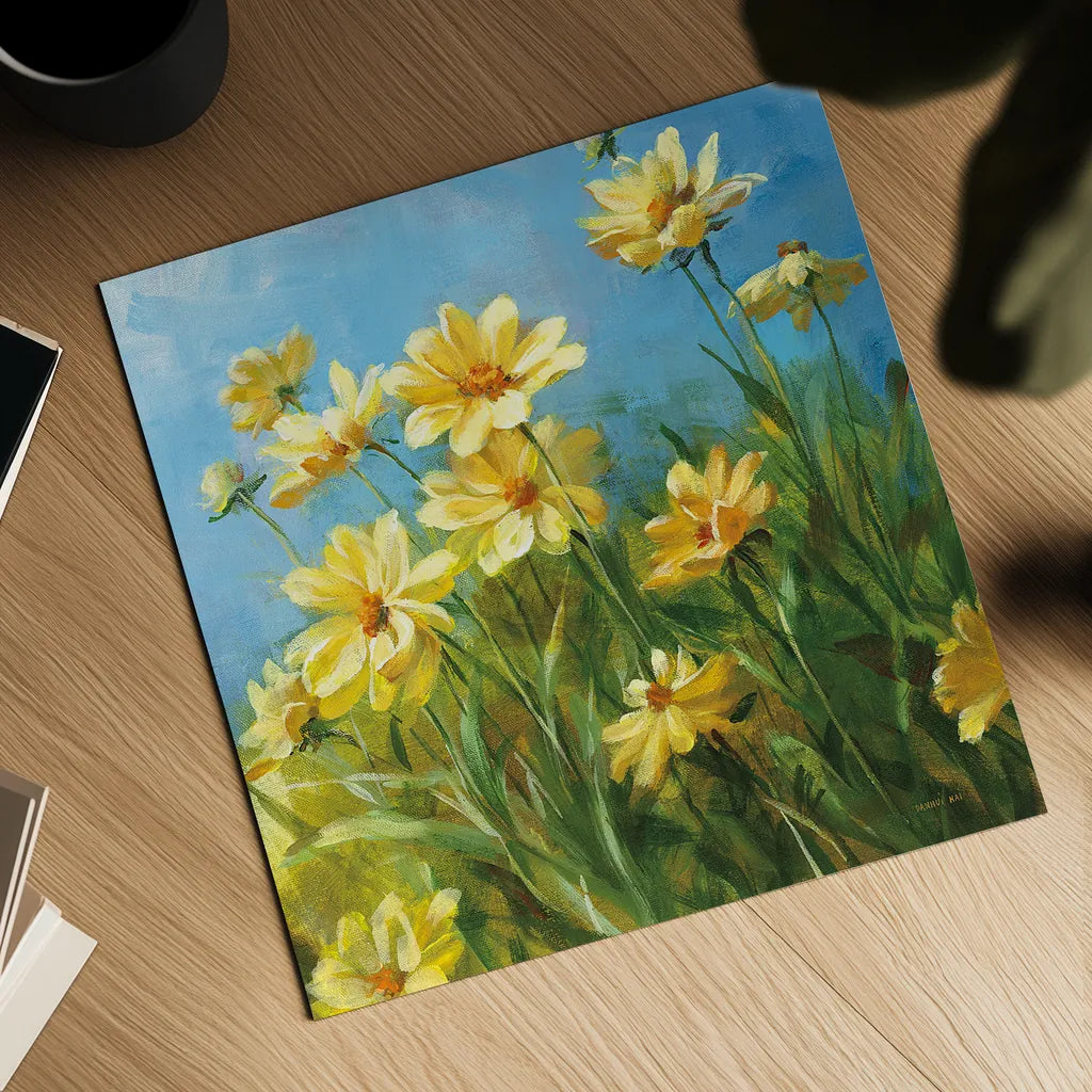 Summer Field I by Danhui Nai. Shown as a detailed flat fine art print, highlighting archival giclee quality. Available as an archival giclee rolled canvas, fine art paper, or poster print. SKU 6574a.