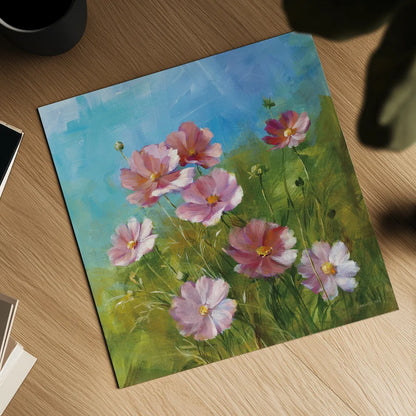 Summer Field III by Danhui Nai. Shown as a detailed flat fine art print, highlighting archival giclee quality. Available as an archival giclee rolled canvas, fine art paper, or poster print. SKU 6576a.