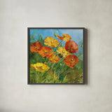 Summer Field IV by Danhui Nai. Shown in a sleek black glass frame for a contemporary gallery look. Available as an archival giclee rolled canvas, fine art paper, or poster print. SKU 6579a.