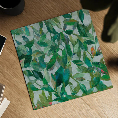 Summer Garden Greenery I by Danhui Nai. Shown as a detailed flat fine art print, highlighting archival giclee quality. Available as an archival giclee rolled canvas, fine art paper, or poster print. SKU 52748a.