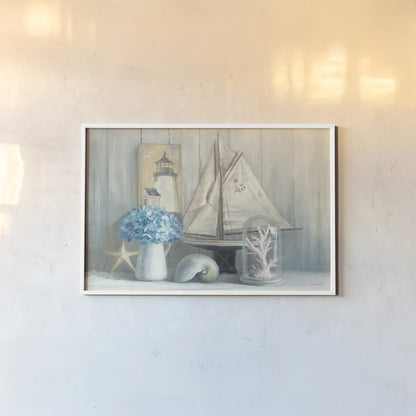 Summer House Crop by Danhui Nai. shown as a paper print in a white frame. Available as a archival giclee rolled canvas, fine art paper, or poster print. SKU 11675i.