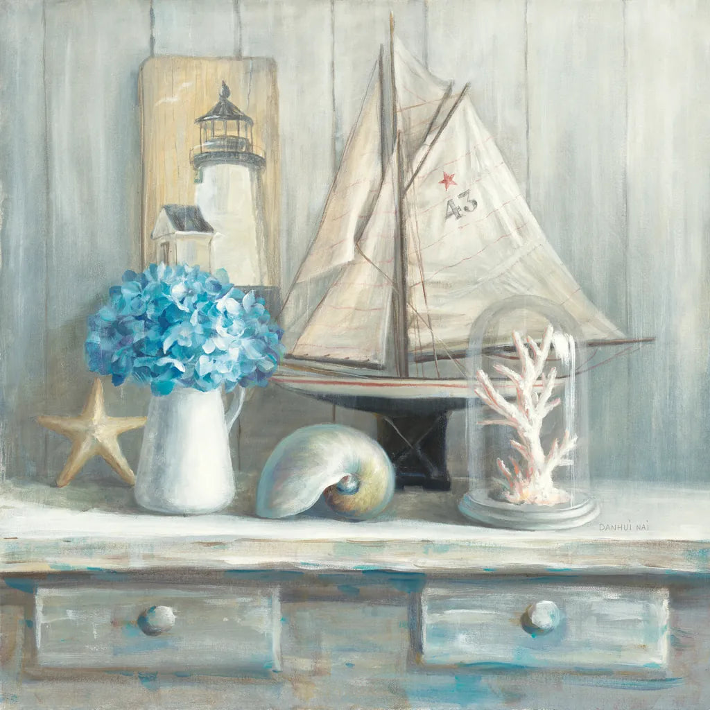 Summer House Square by Danhui Nai. SKU 62717a. Archival Giclee Fine art print for wall decor.