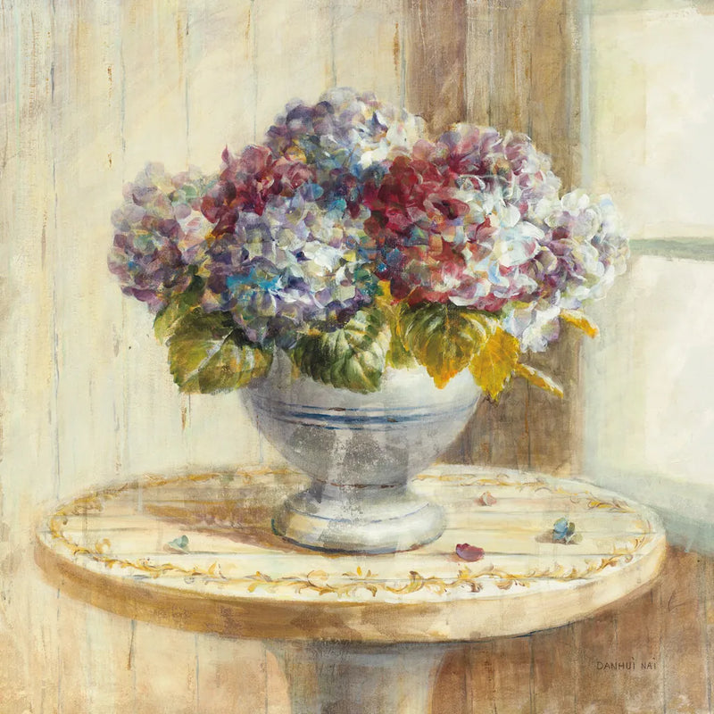 Summer Hydrangea by Danhui Nai. SKU 93151a. Archival Giclee Fine art print for wall decor.